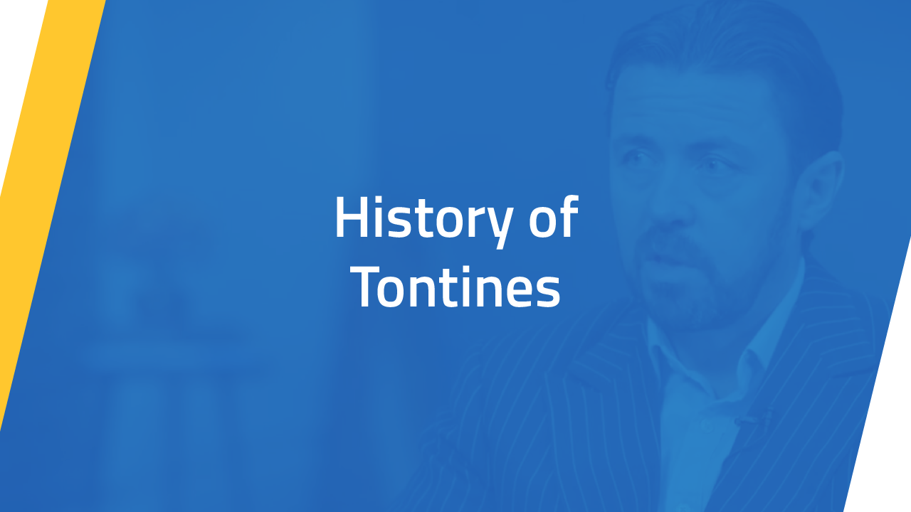 A thumbnail for a video titled 'History of Tontines' with Dean McClelland as a guest